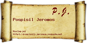 Pospisil Jeromos névjegykártya